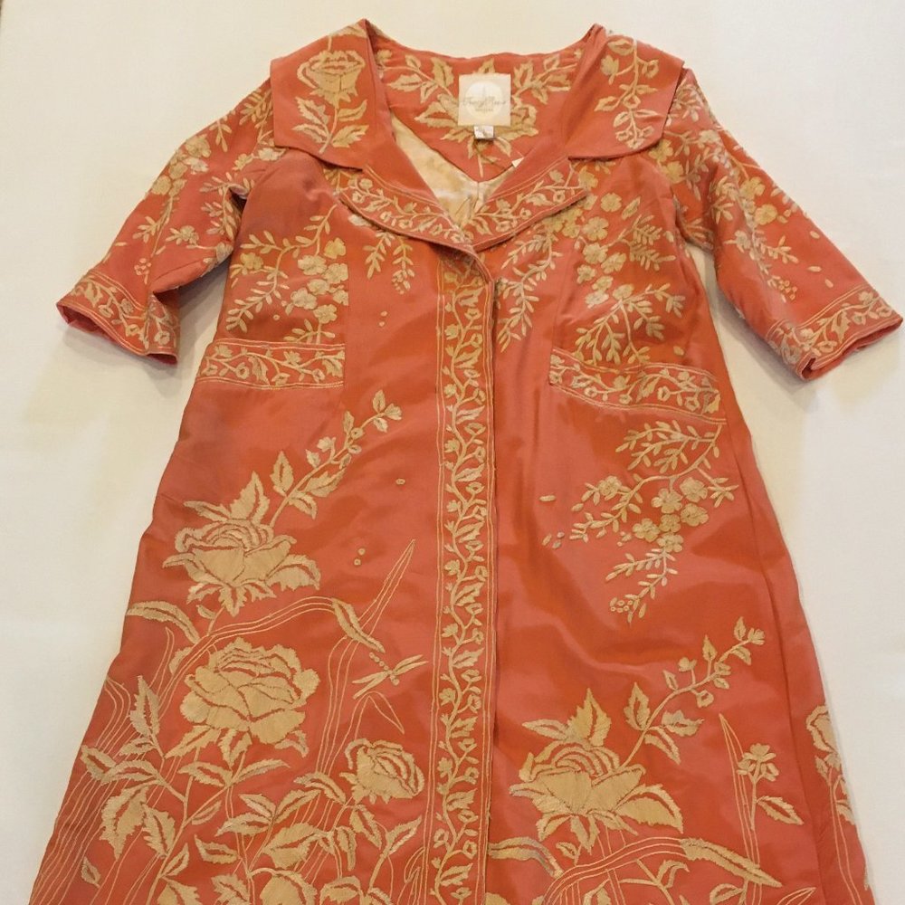 Tracy Reese 100% silk embroidered jacket